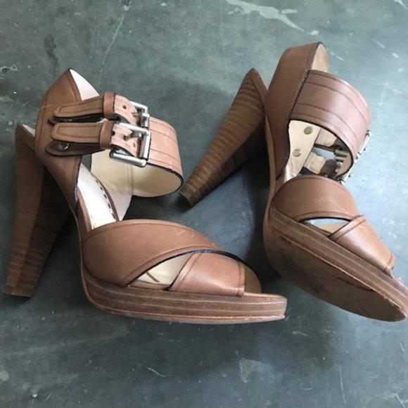 Coach -  Beautiful Camel Color High Heel Sandals - Picture 5 of 5